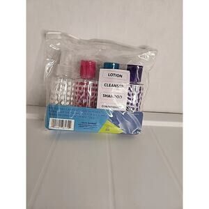 4-Piece Travel Size Bottle Set (3 Squeeze Bottles & 1 Spray Bottle), Pack of 4